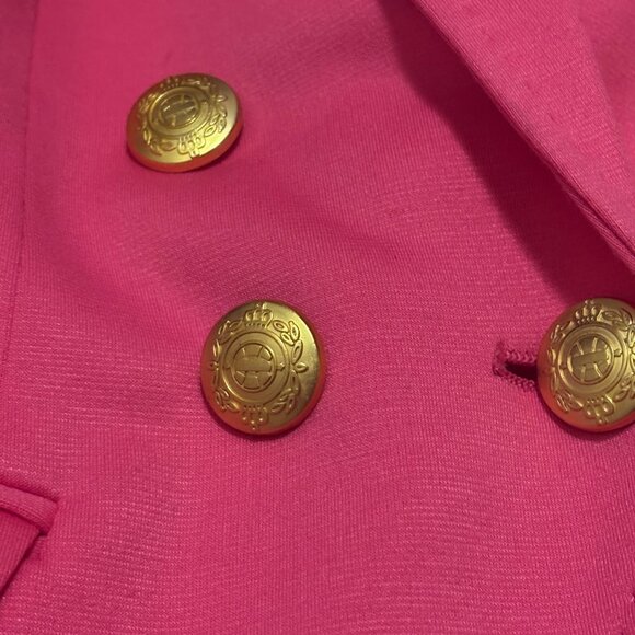 AMAZING! H&M Hot Pink Double Breasted Barbiecore Blazer 4 - Picture 3 of 11